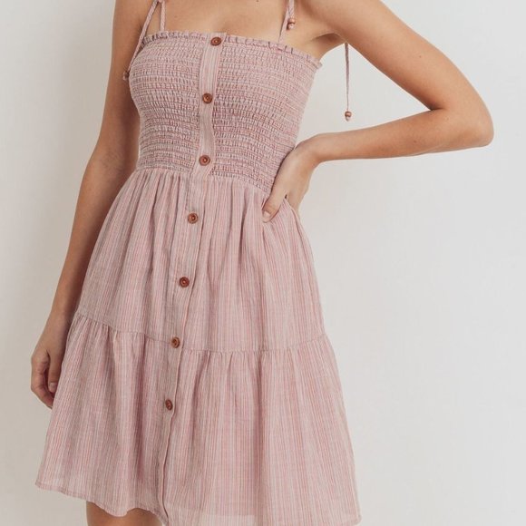 🎀Smocking Button Down Can Can Dress🎀 - Picture 2 of 6